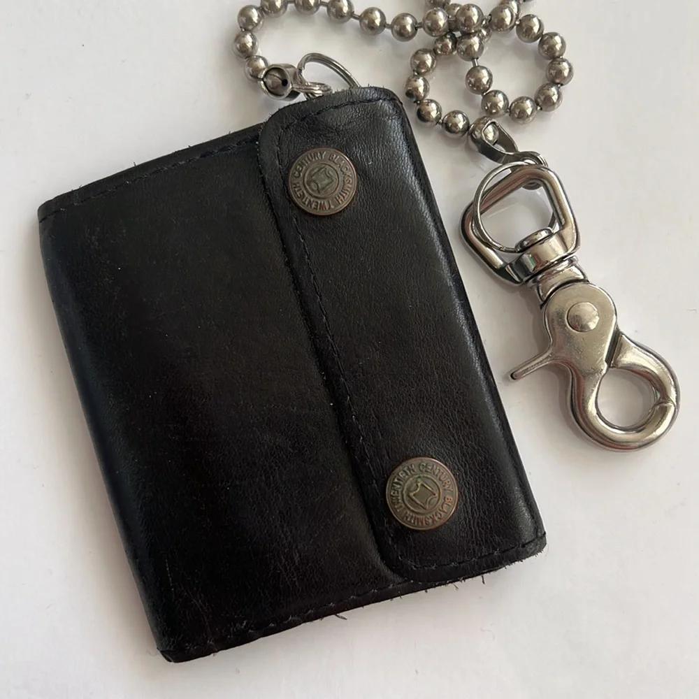Vintage Leather chain wallet